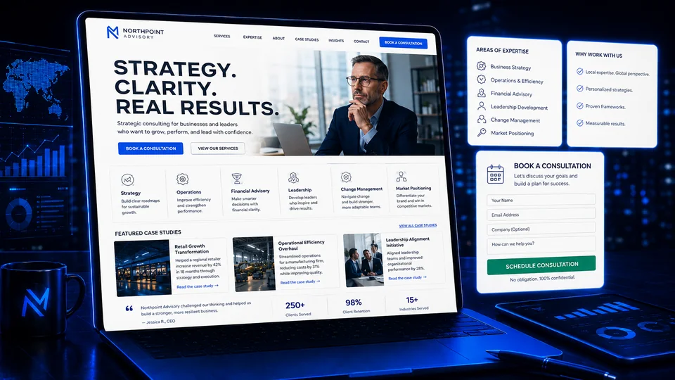 Local professional and consultant website example
